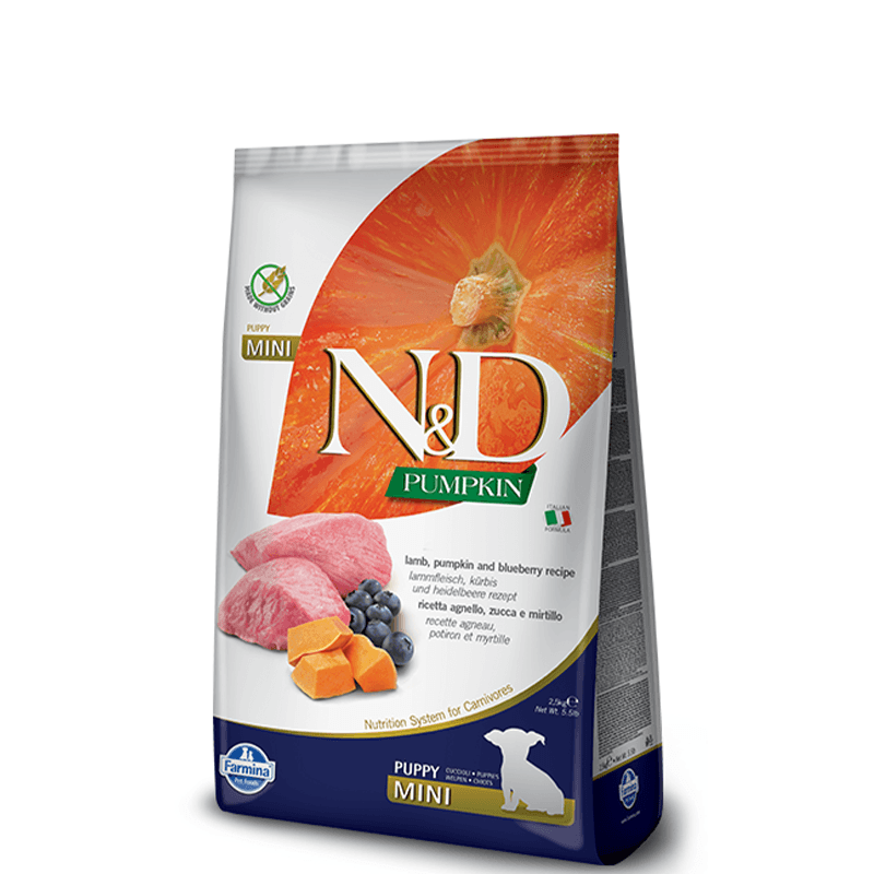 Farmina N&D Pumpkin Grain Free Lamb & Blueberry Mini Breed Puppy Food