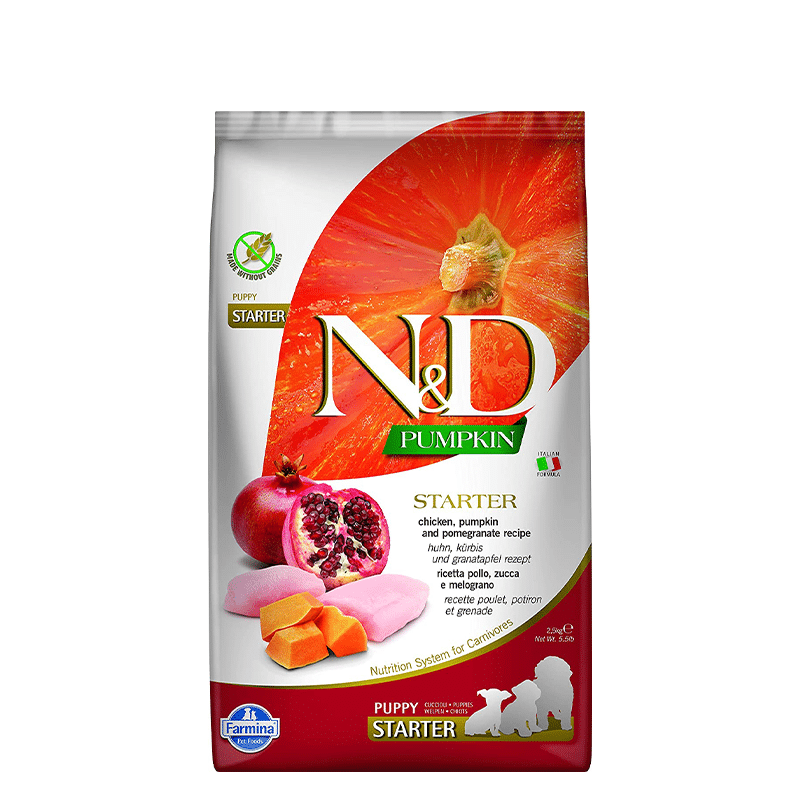 FARMINA N&D Pumpkin Grain Free Chicken & Pomegranate Starter Puppy Food 2.5 kg