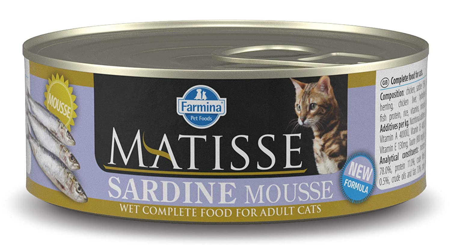 FARMINA Matisse CAT Mousse Sardine, Wet Food, Adult Cat, 12 Cans X 80 GMS Each - Image 5