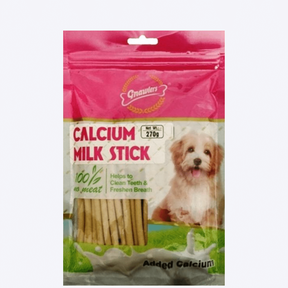 Gnawlers Calcium Milk Stick Dog Treat - 270 g