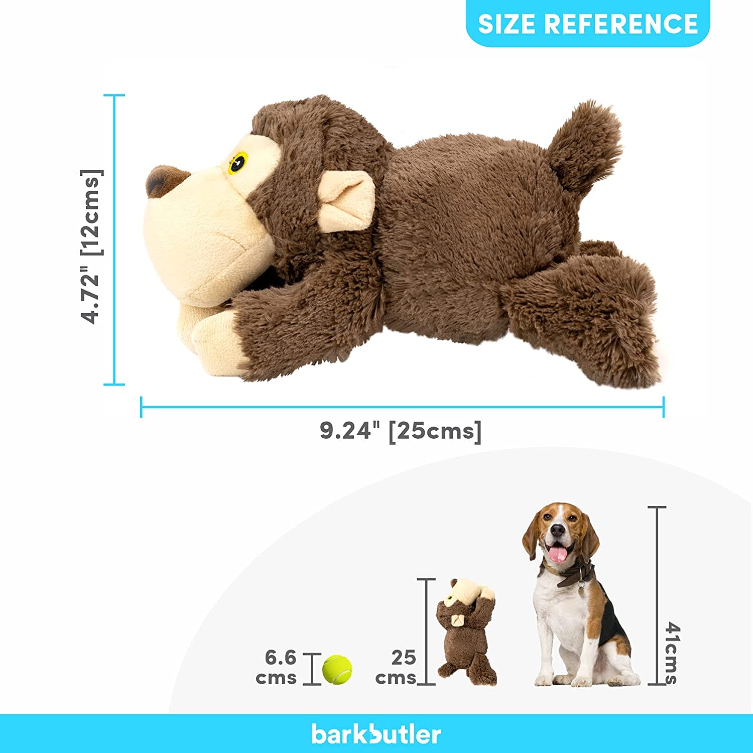 Barkbutler's BOH The Bear Soft Squeaky Plush Dog Toy - Image 5