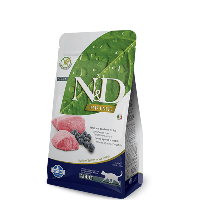 Farmina N&D Grain Free Adult Cat Food - Lamb & Blueberry