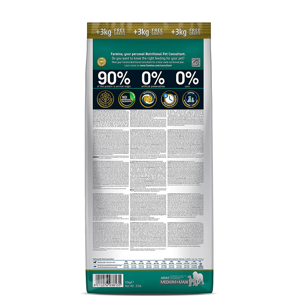 Farmina N&D Ancestral Grain Chicken & Pomegranate Adult Medium & Maxi Dog Food - Image 9