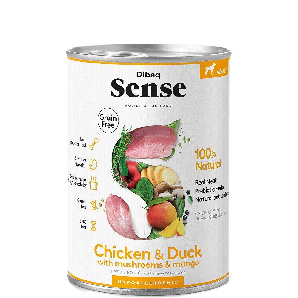 Dibaq Sense Grain Free Chicken & Duck Hypoallergenic Adult Wet Dog Food 380 gms