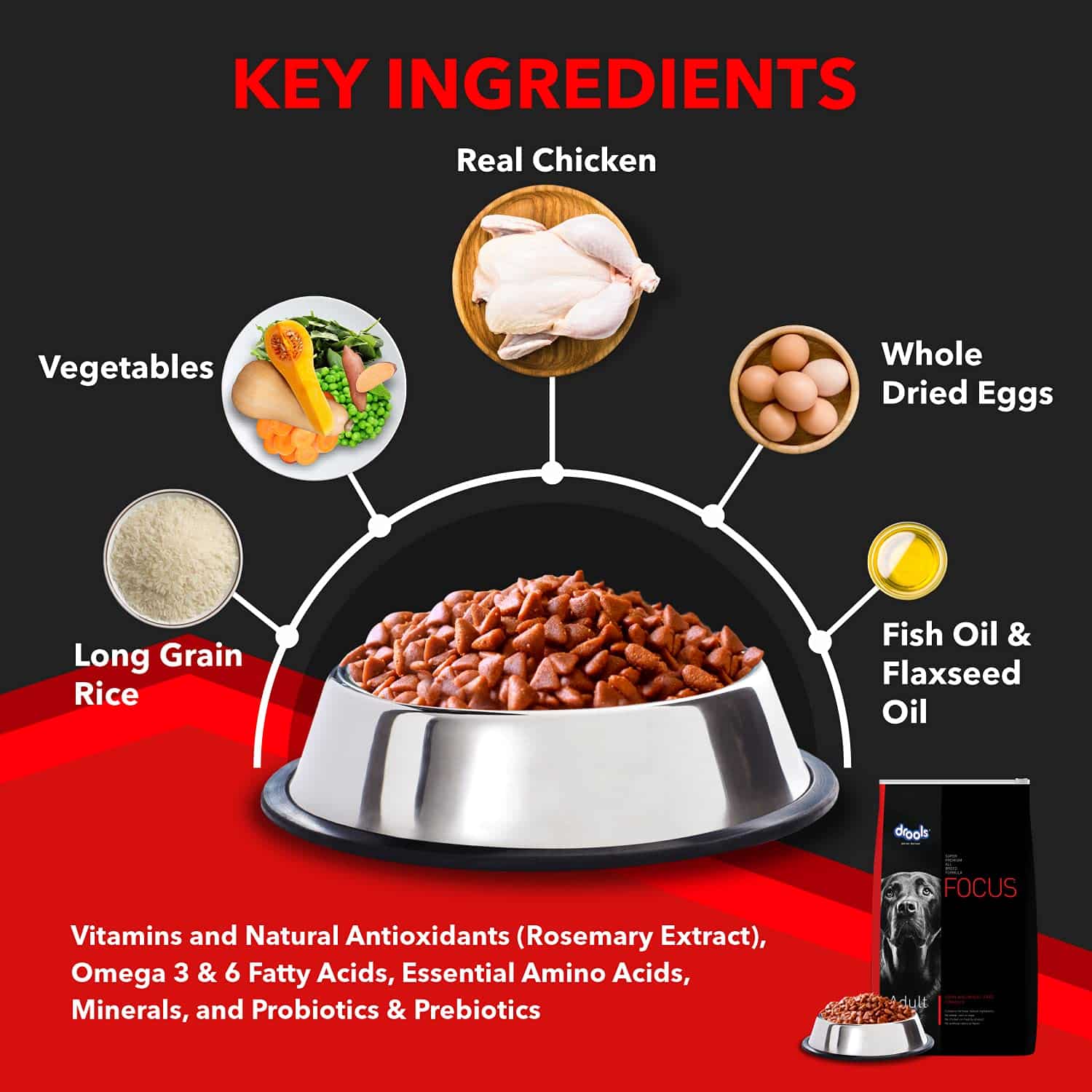 Drools Focus Adult Super Premium Dog Food 12 kg (+1kg Extra Free Inside) - Image 7