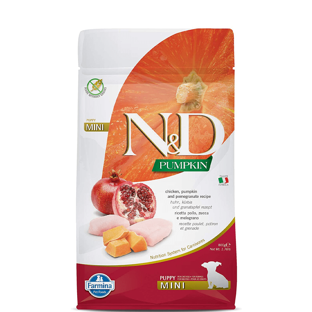 Farmina N&D Pumpkin Chicken & Pomegranate Grain Free Mini Breed dry Puppy Food