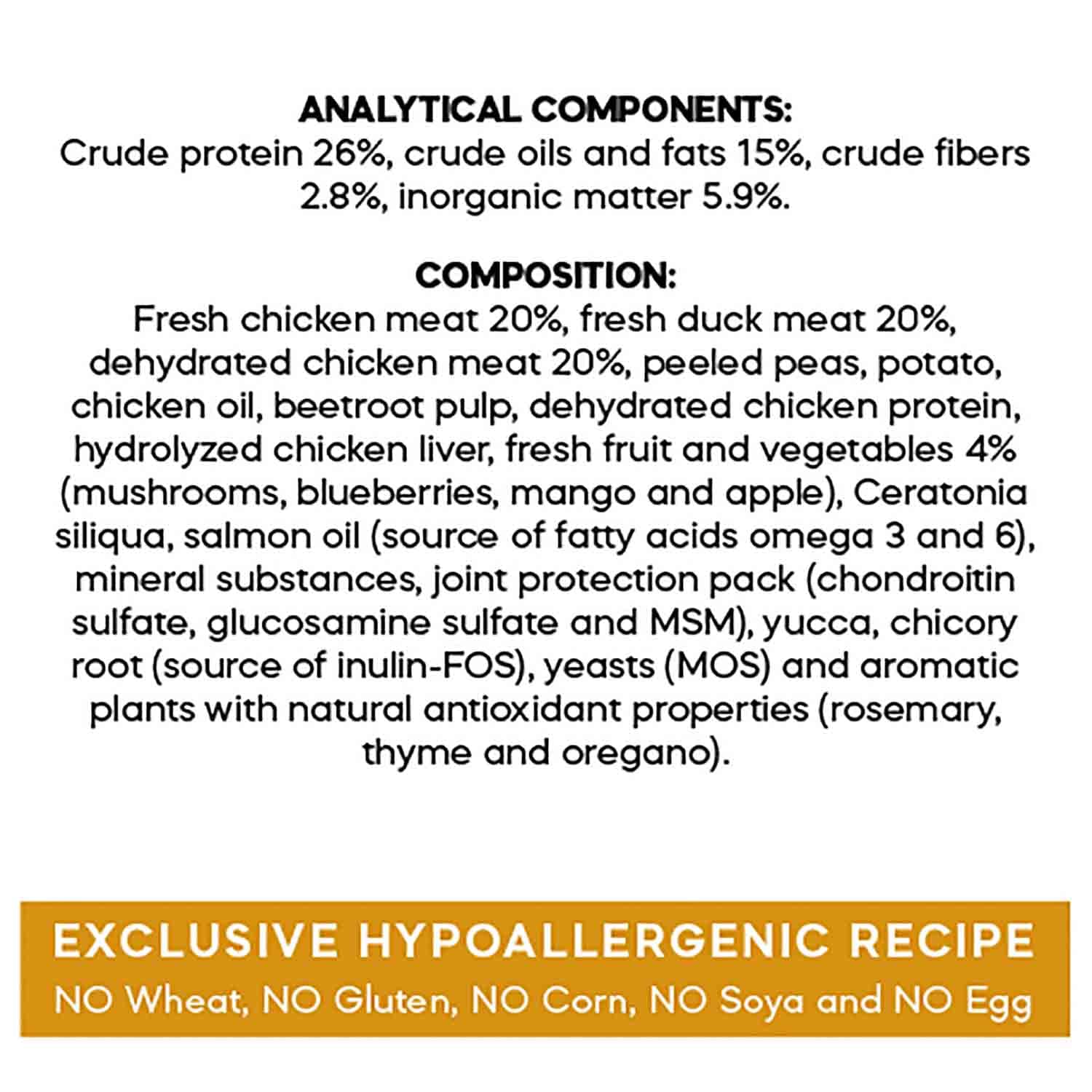 Dibaq Sense Chicken & Duck Grain Free Hypoallergenic Adult All Breeds Dog Food - Image 5