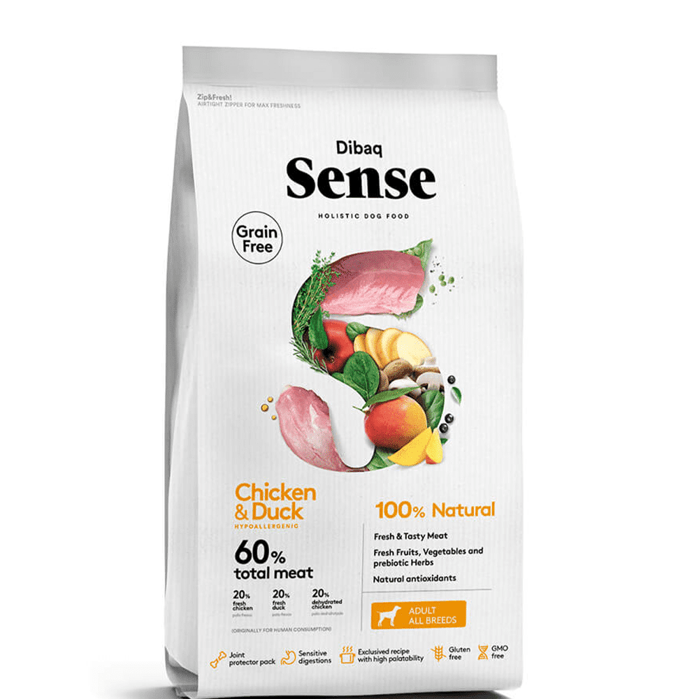 Dibaq Sense Chicken & Duck Grain Free Hypoallergenic Adult All Breeds Dog Food