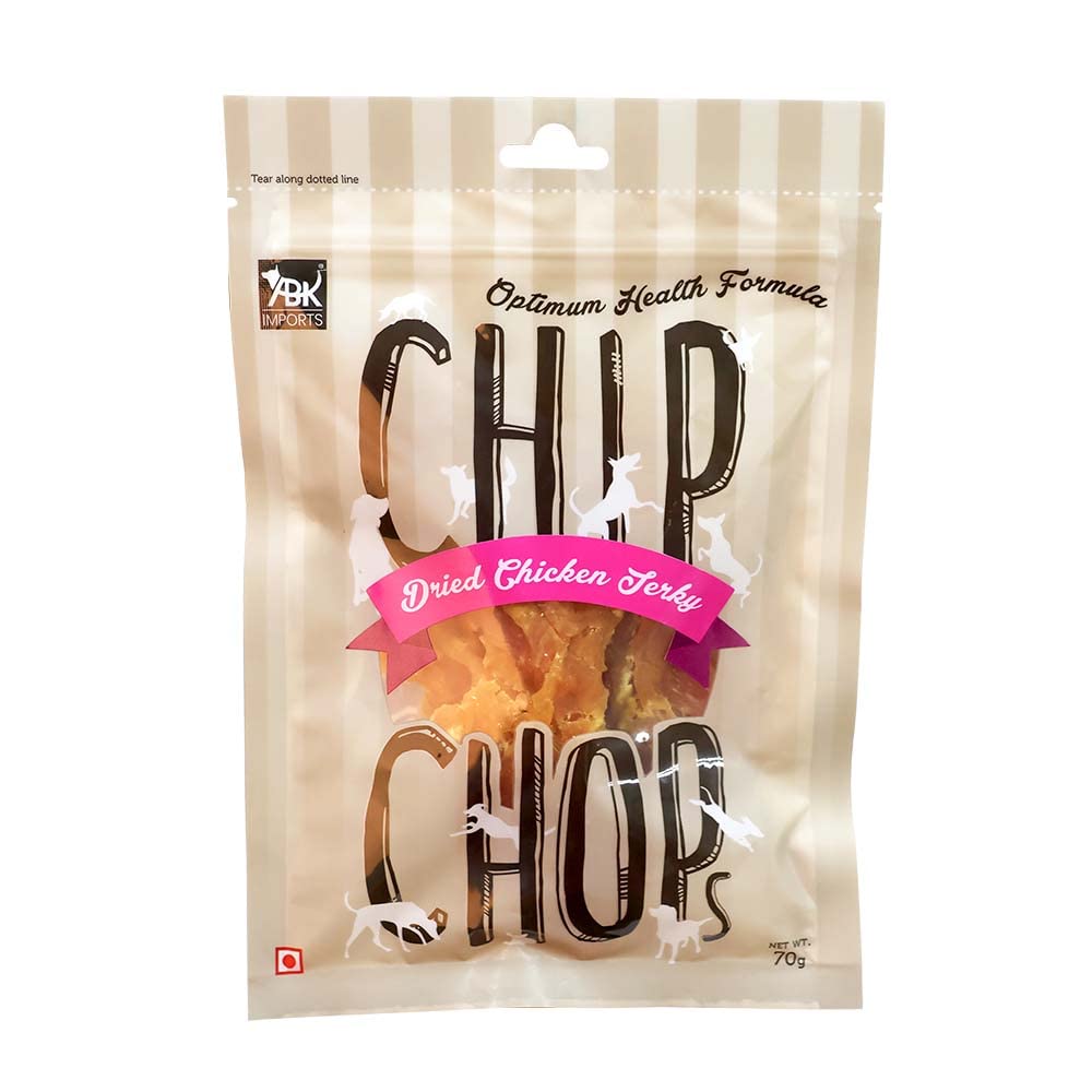 Chip Chops Sun Dried Chicken Jerky Dog Snack 70g gms