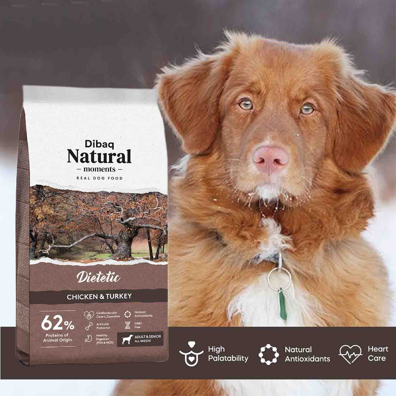 Dibaq Natural Moments Dietetic Complete Dry Food for Overweight Adult Dogs 15kg - Image 2