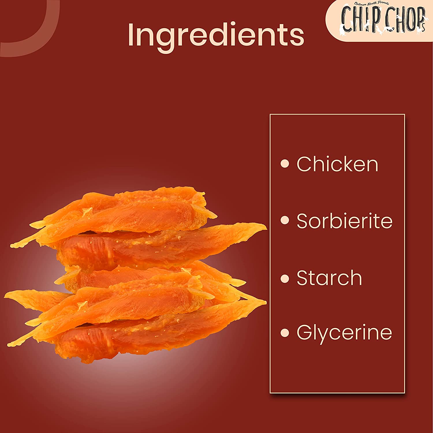 Chip Chops Sun Dried Chicken Jerky Dog Snack 70g gms - Image 2