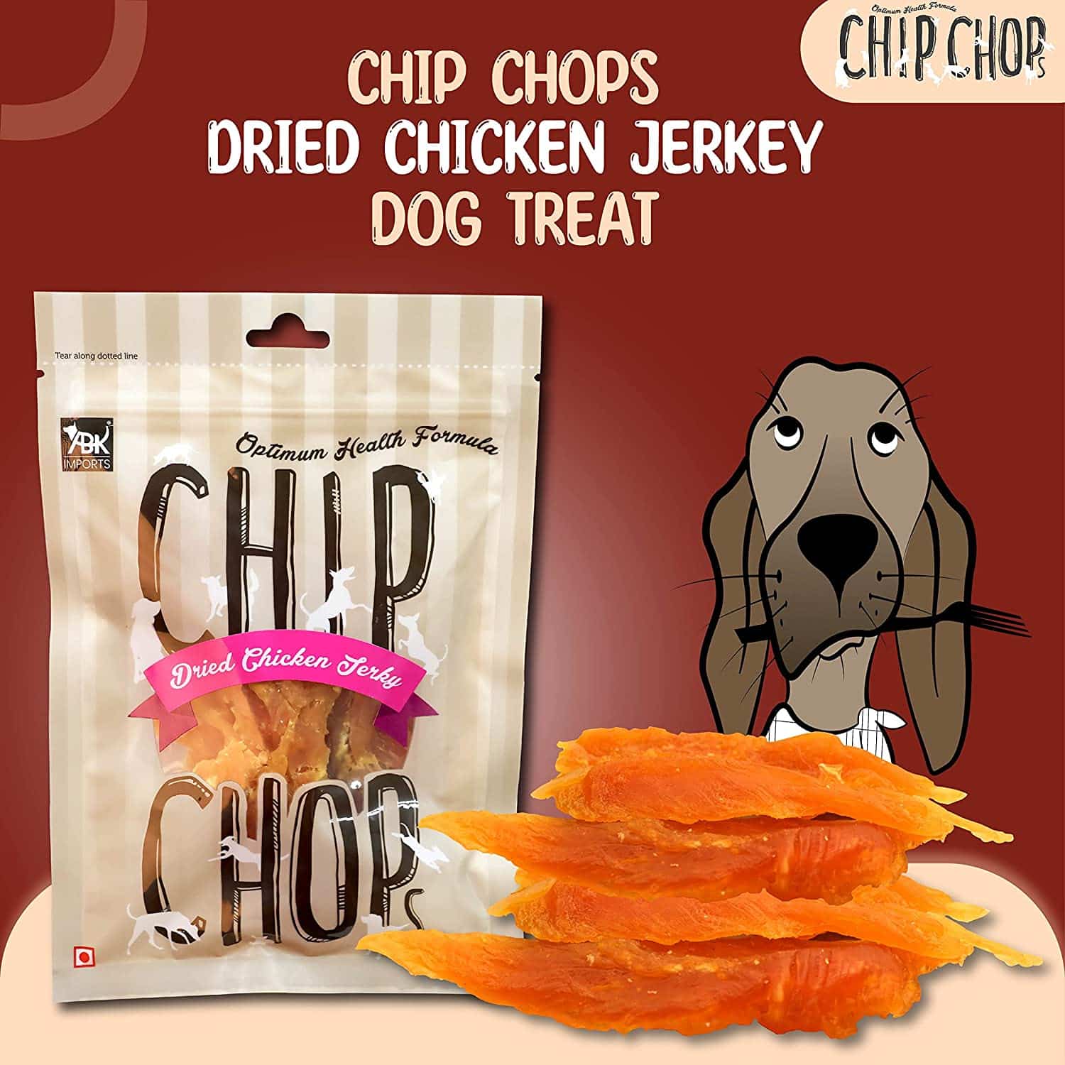 Chip Chops Sun Dried Chicken Jerky Dog Snack 70g gms - Image 3