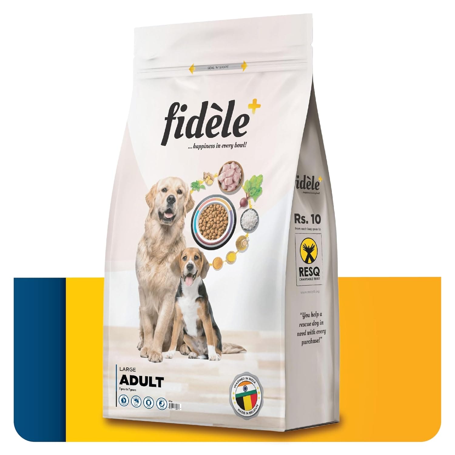 Fidele Adult Large Breed Dry Dog Food Chicken with Natural Ingredients | No Soy | No Wheat |